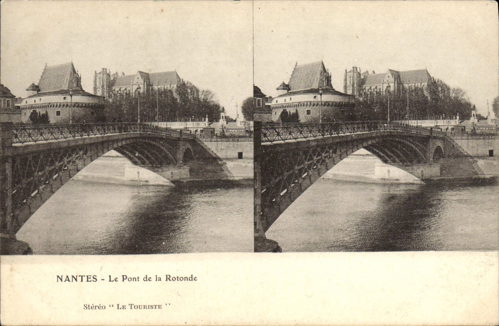 VINTAGE POSTCARD Nantes the Bridge Of the Rotunda