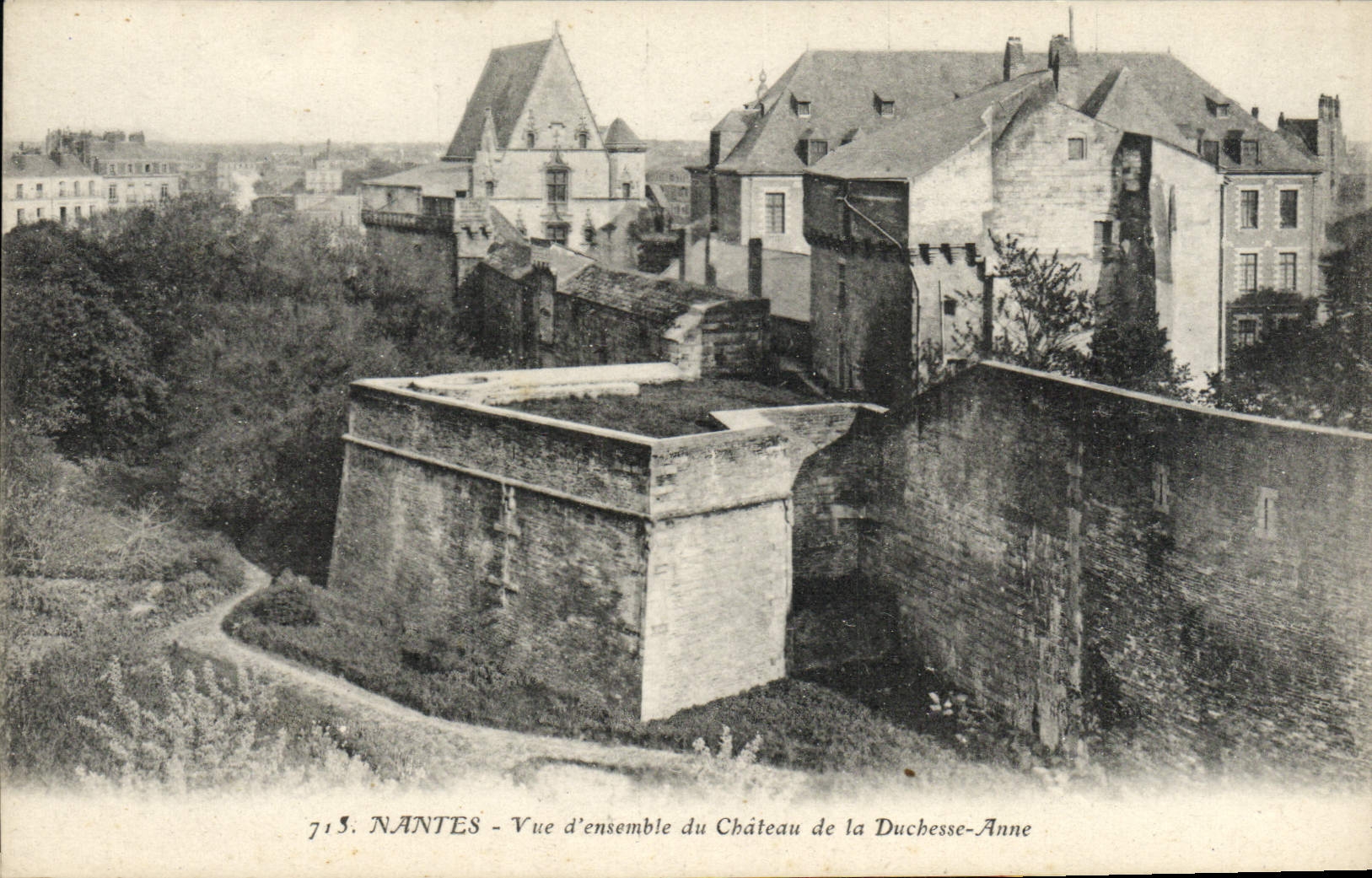 VINTAGE POSTCARD Overall picture Nantes Of the Castle Of the Duchess Anne