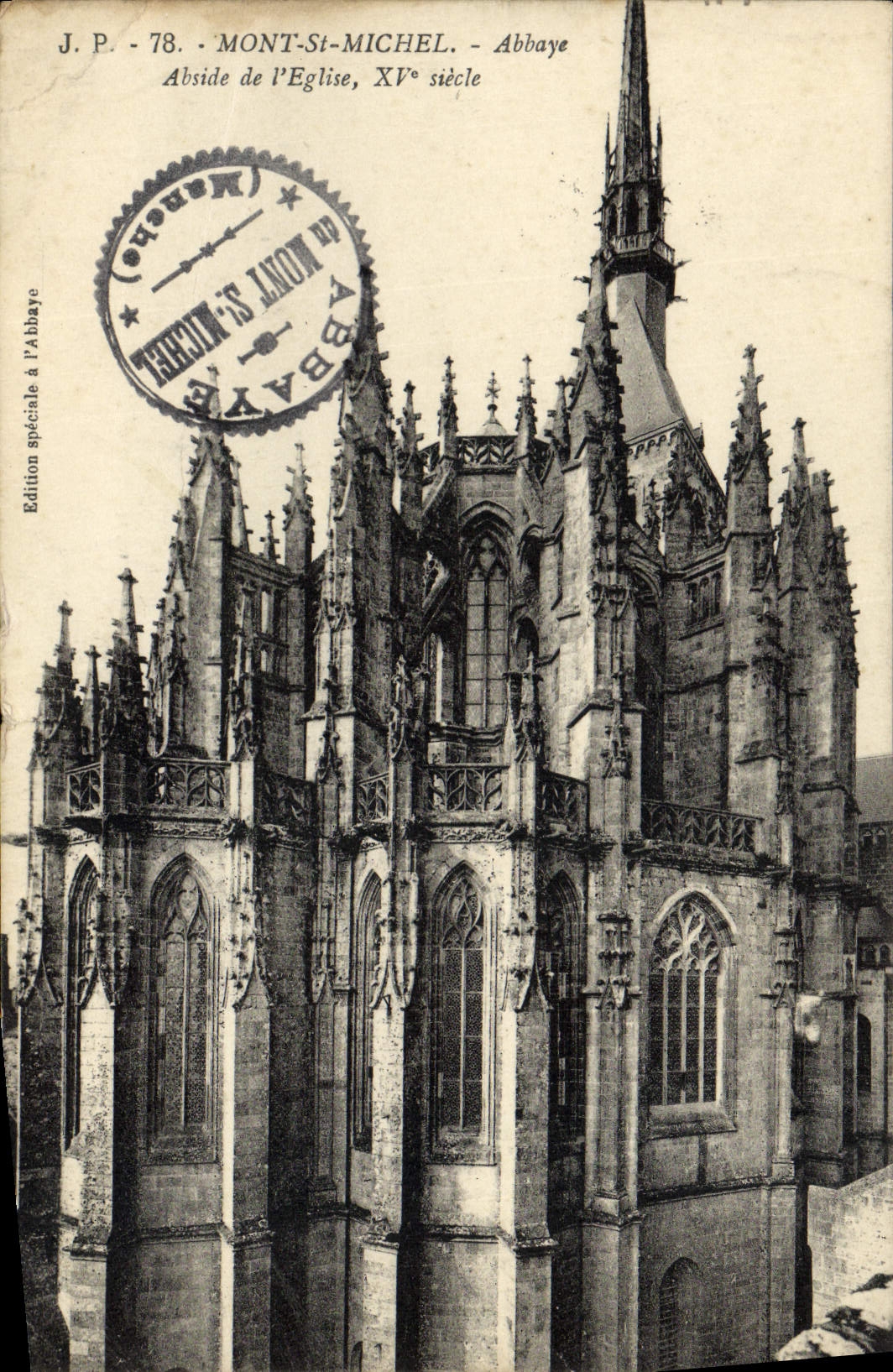 CPA Mont Saint Michel abbaye Abside De l'Eglise
