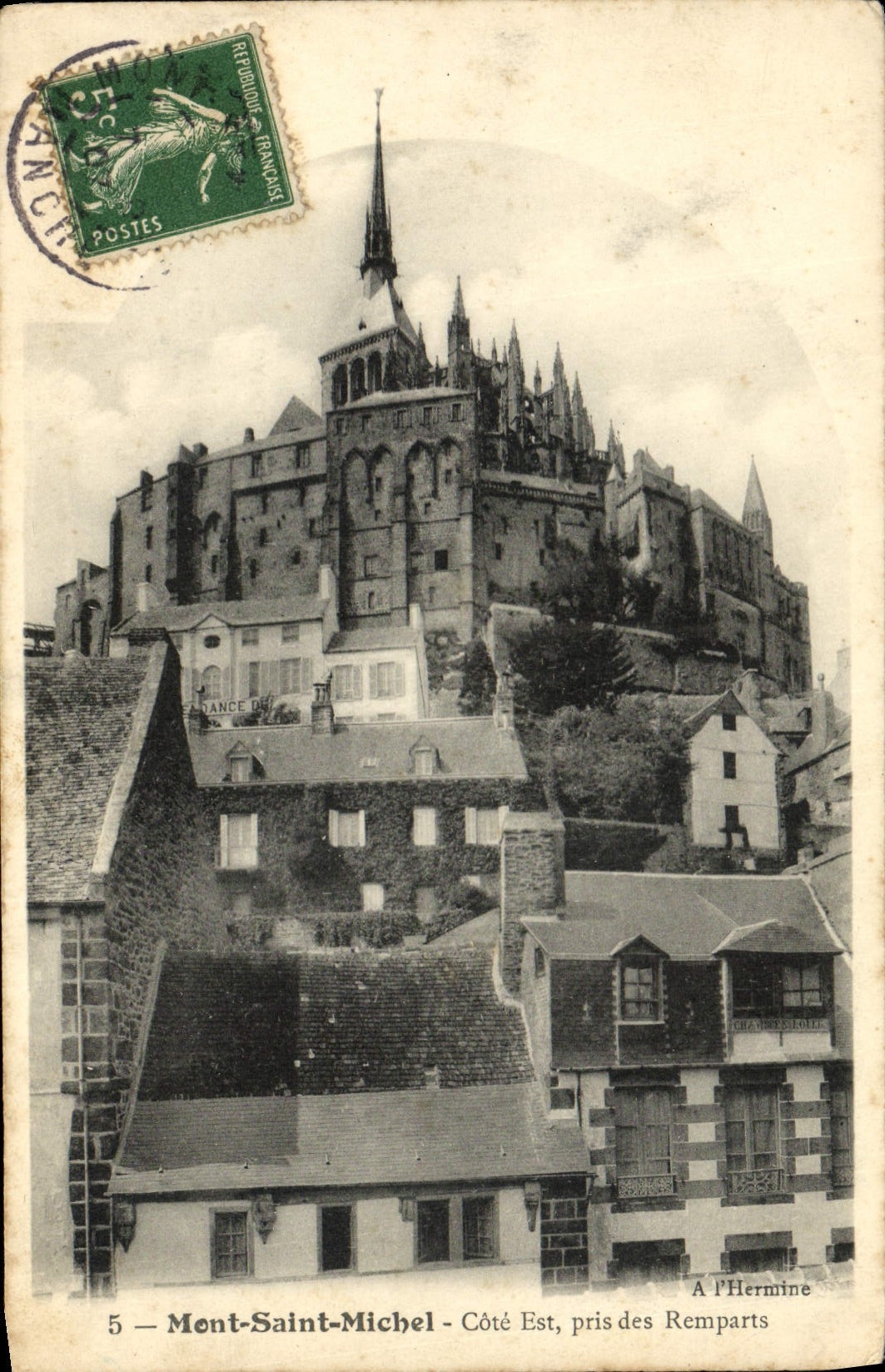 CPA Mont Saint Michel Cote Est Pris Des Remparts