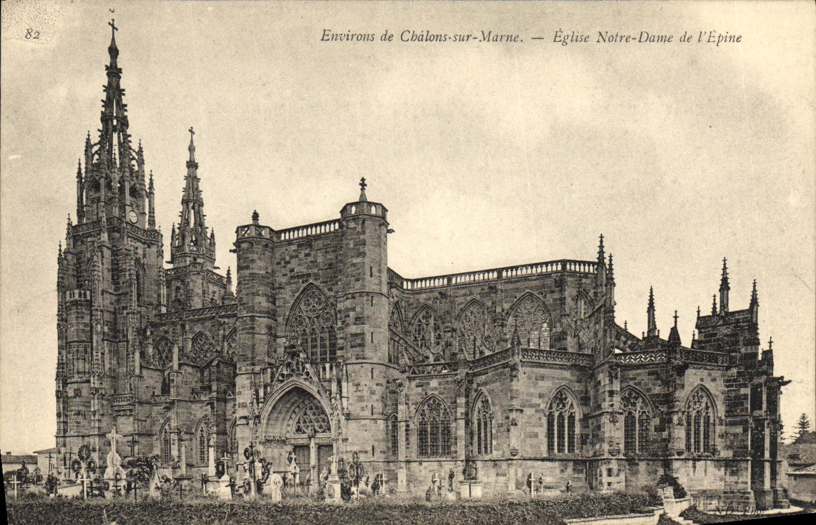 VINTAGE POSTCARD Surroundings Of Trawl-nets On the Marne Notre Dame Church Of the Spine