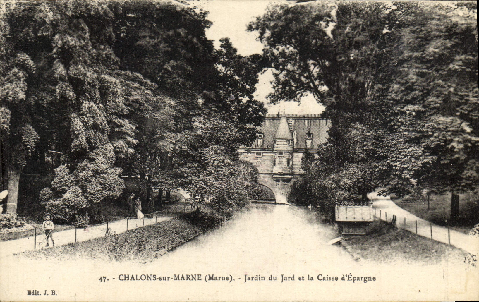 VINTAGE POSTCARD Trawl-nets On the Marne Garden Of Jard And the DEpargne Case