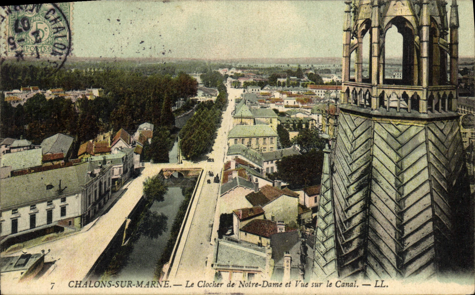 VINTAGE POSTCARD Trawl-nets On the Marne the Bell-tower Of Notre Dame And Vue On the Canal