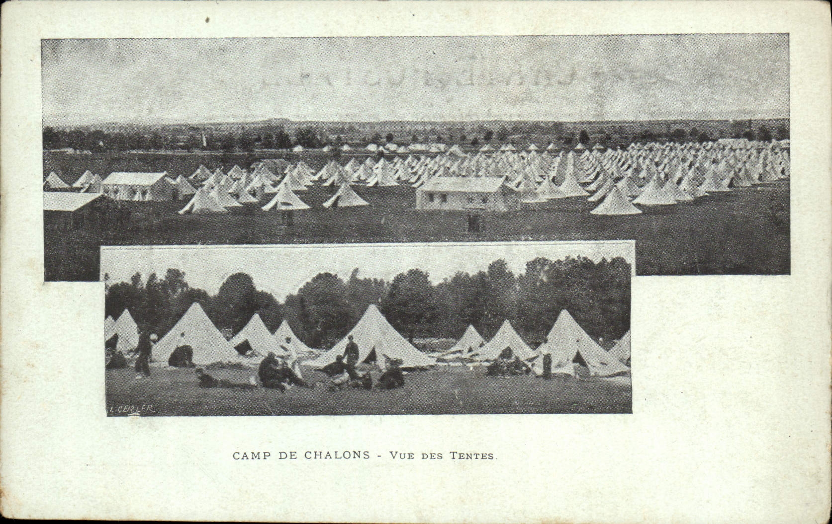 CPA Camp De Chalons Vue Des Tentes Militaria