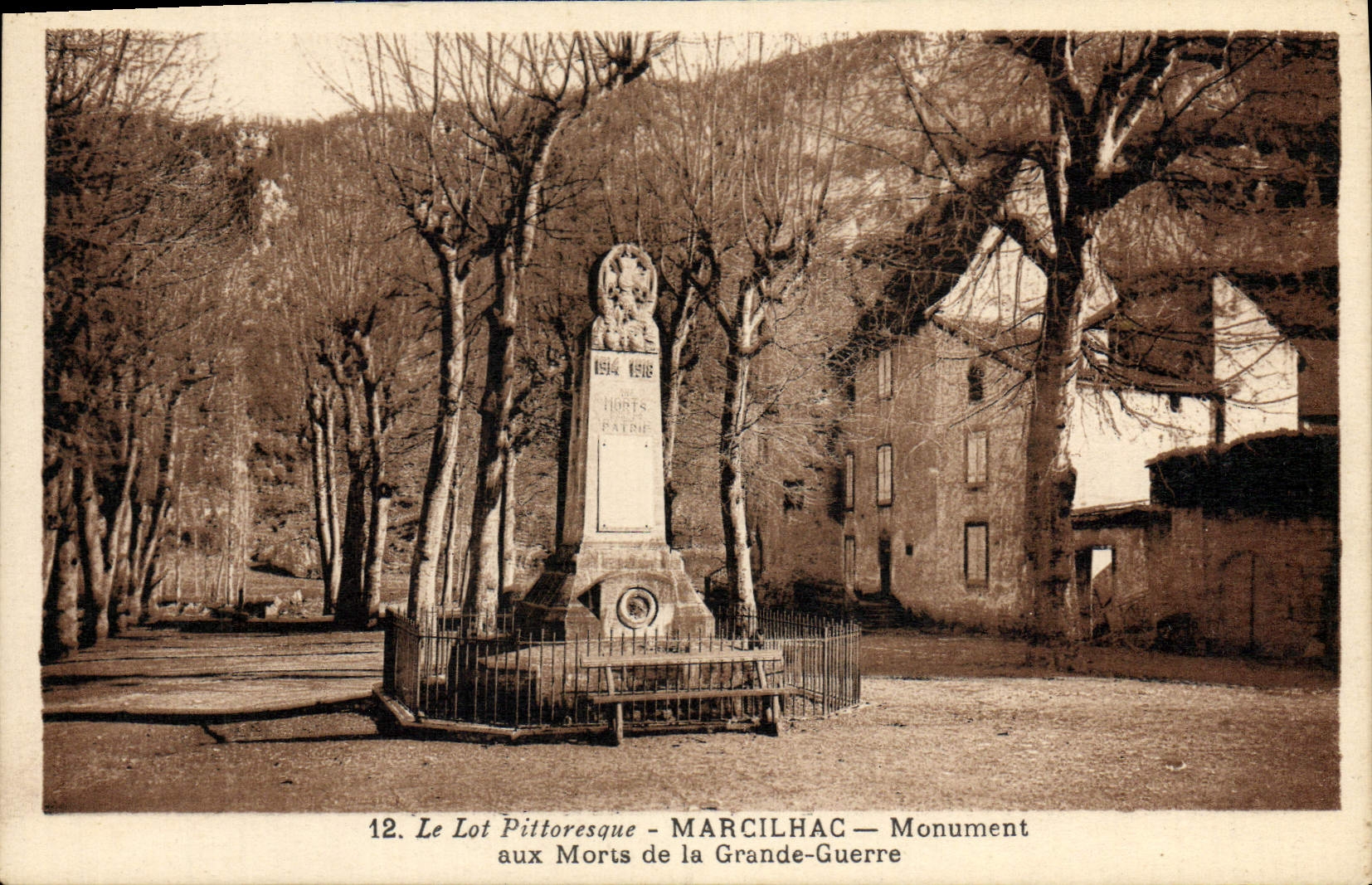 CPA Le Lot Pittoresque Marcilhac Monument Aux Morts De la Grande Guerre Militaria