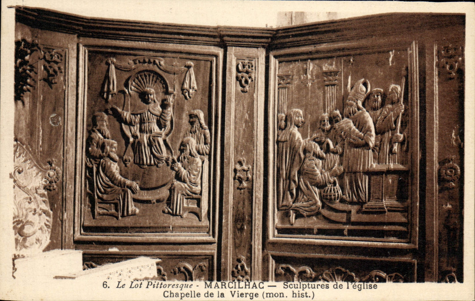 CPA Le Lot Pittoresque Marcilhac Sculptures De l'Eglise Chapelle de la vierge