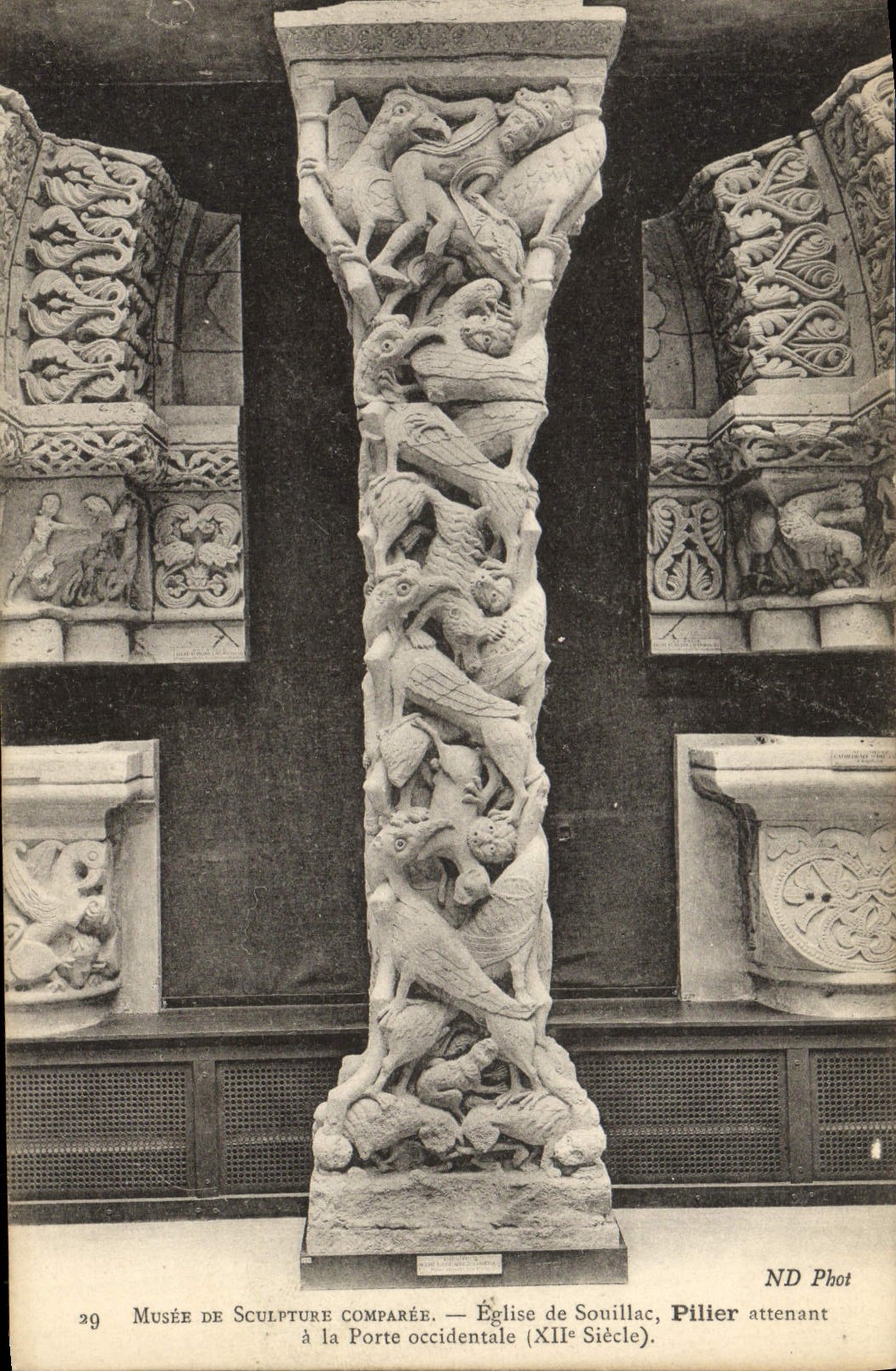 CPA Musee De Sculpiture Comparee Eglise De Souillac Pilier attenant a la porte occidentale