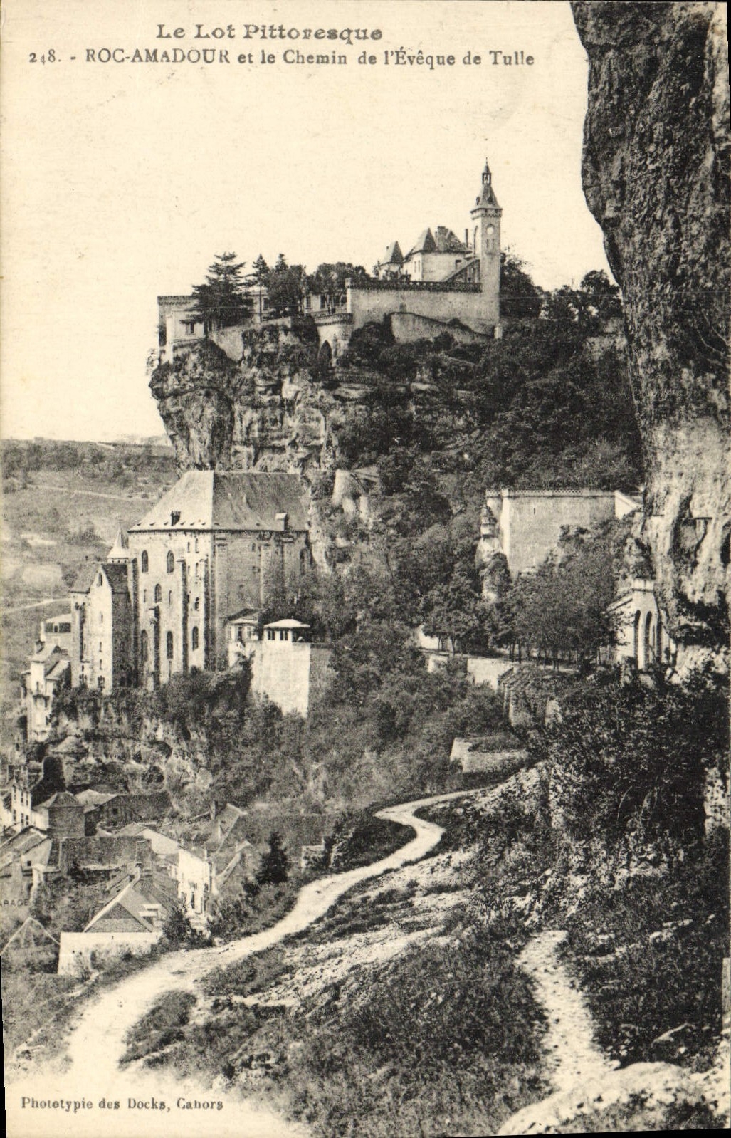 POSTAL de la VENDIMIA la hornada pintoresca Rocamadour E la manera del obispo de Tulle