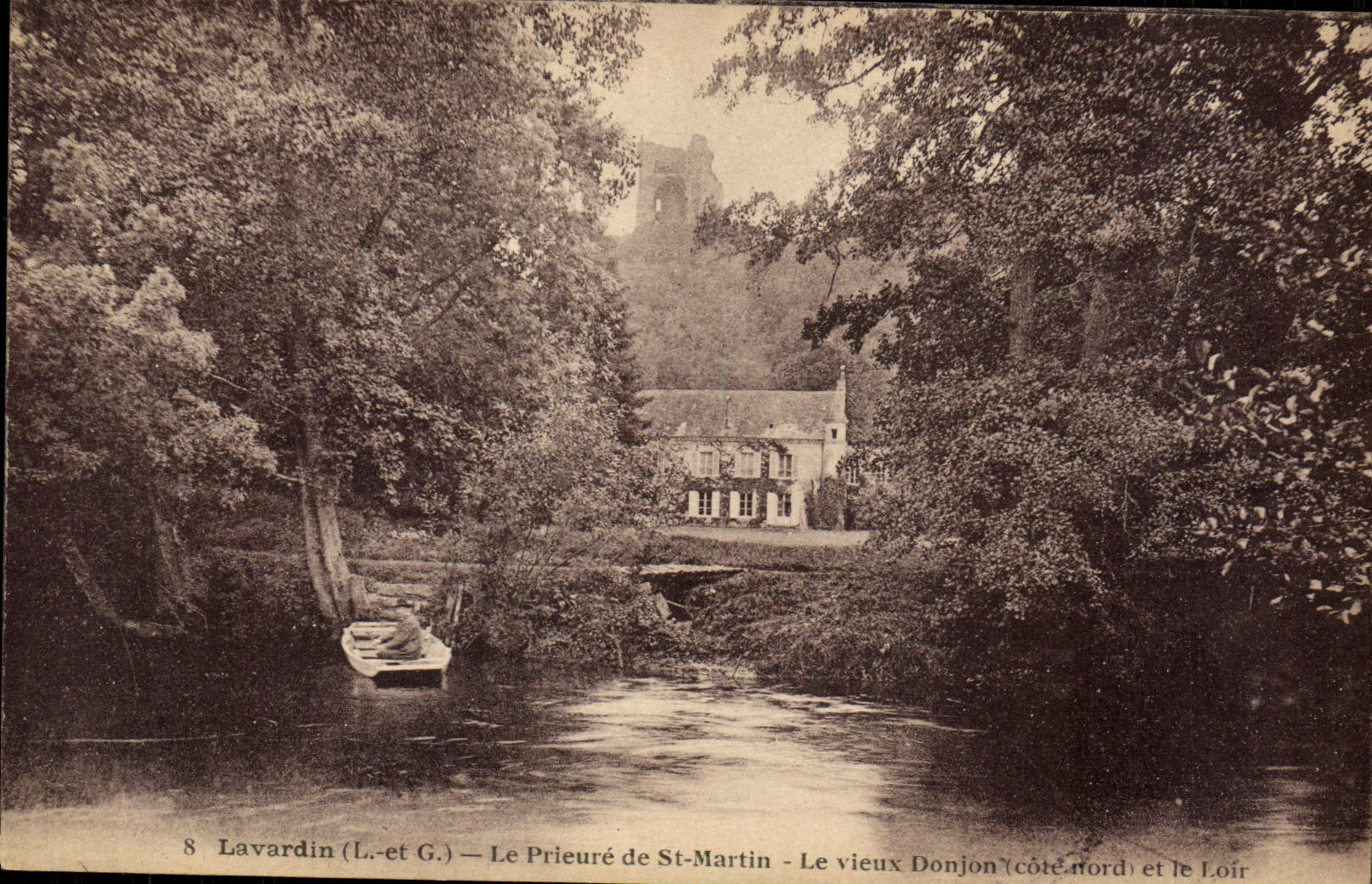 POSTAL Lavardin de la VENDIMIA el Prioress de San Martín la vieja subsistencia y el Dormouse