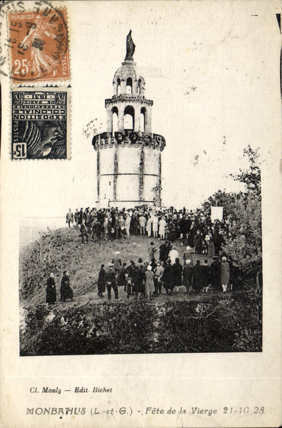 CPA Monbahlis Fete De La Vierge 21 10 28