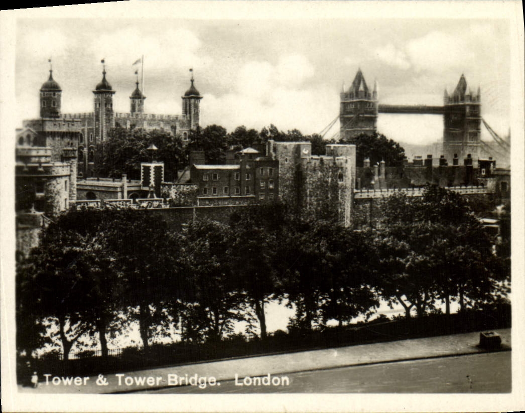 POSTAL MODERNA puente de la torre y de Londres de la torre