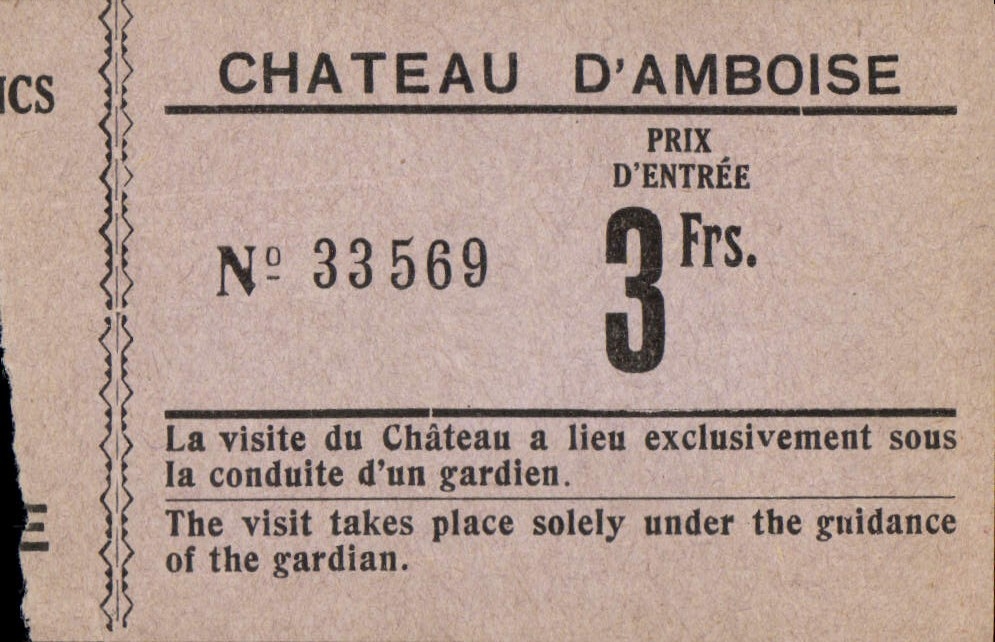 Ticket Castle D' Amboise Castle