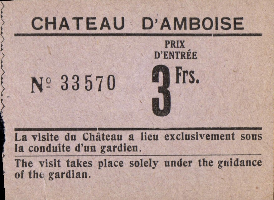 Ticket Castle of Amboise