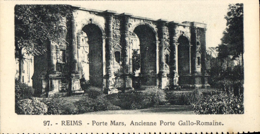 MODERN CARD Rheims Carries Mars Old Gate Gallo Romaine