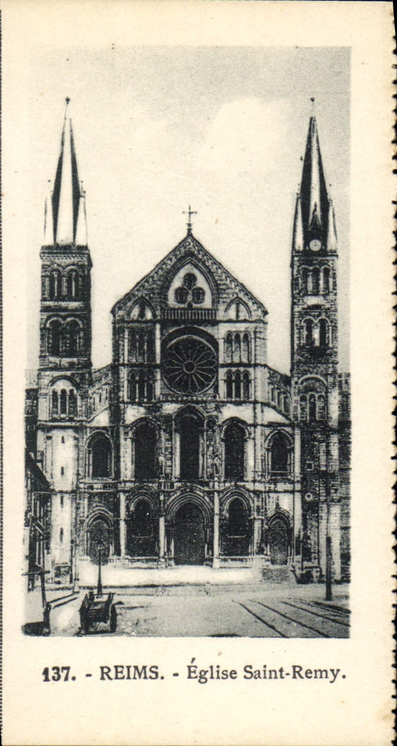 MODERN CARD Rheims Church Remy Saint