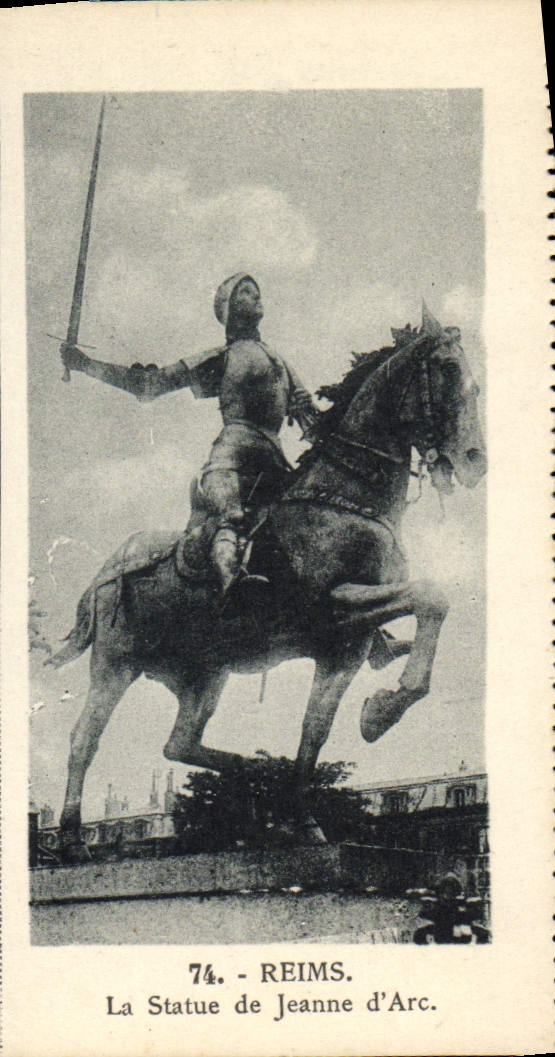 MODERN CARD Rheims the Statue Of Jeanne d' Arc