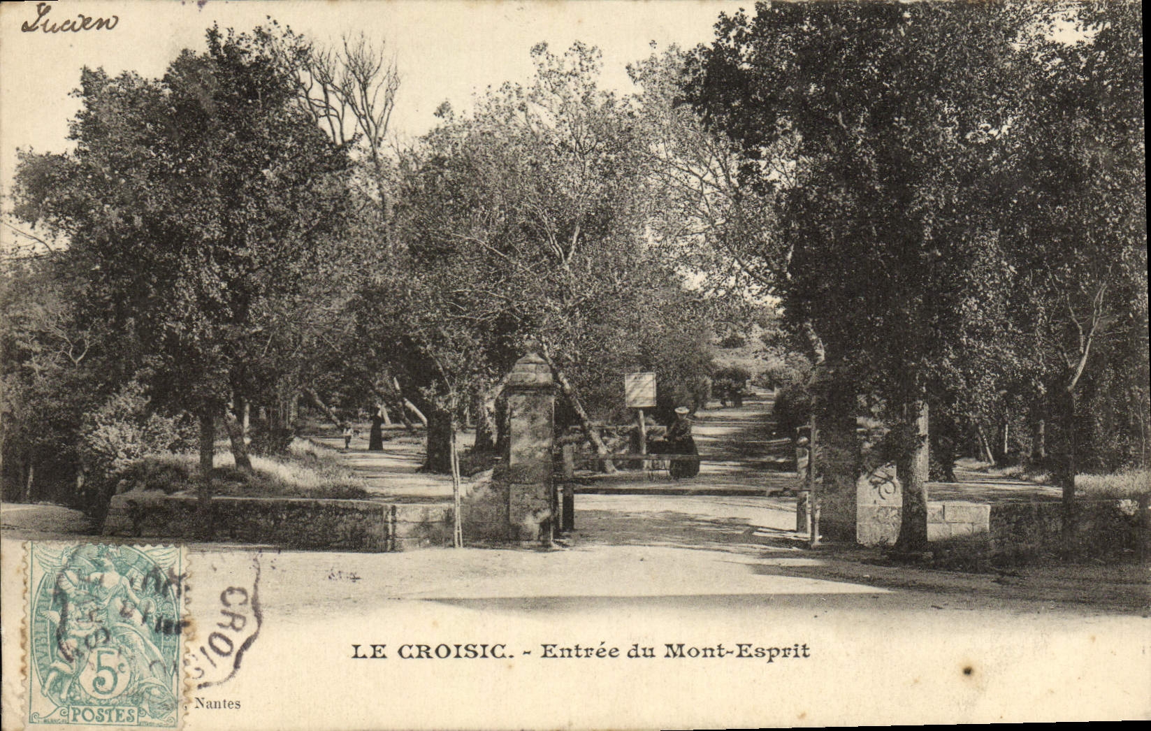VINTAGE POSTCARD Croisic Entered Of the Mount Spirit