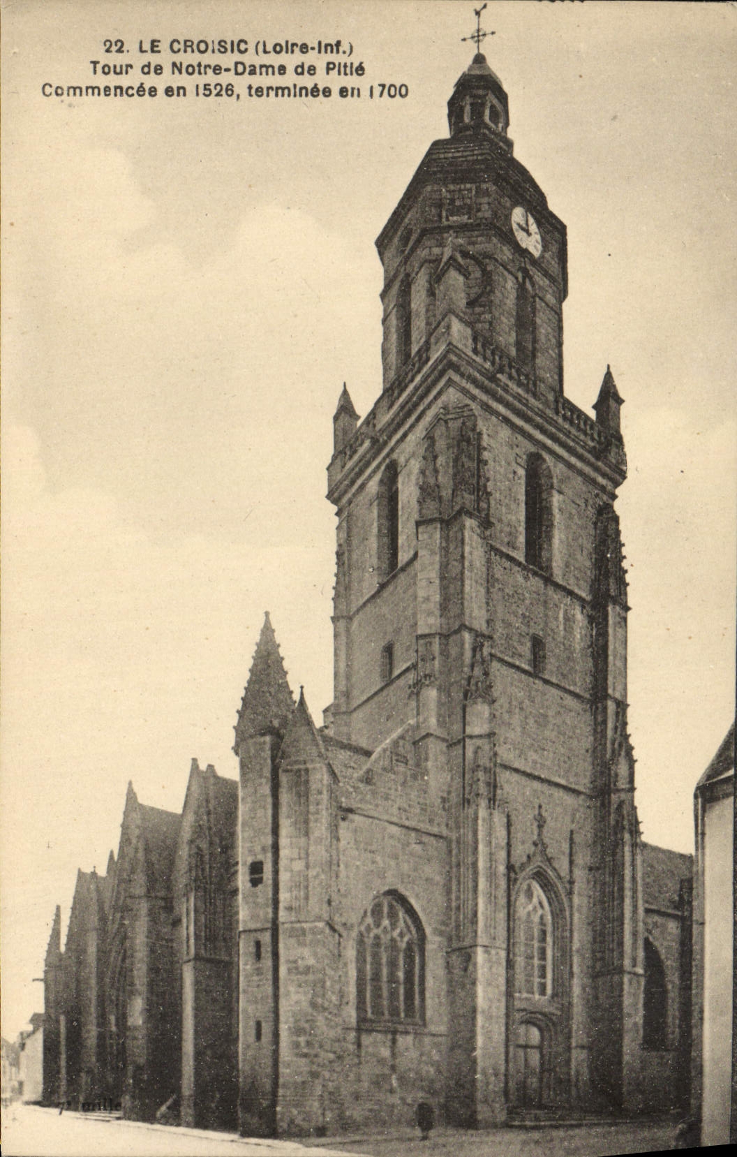 VINTAGE POSTCARD Croisic Turn Of Notre Dame De Pitie