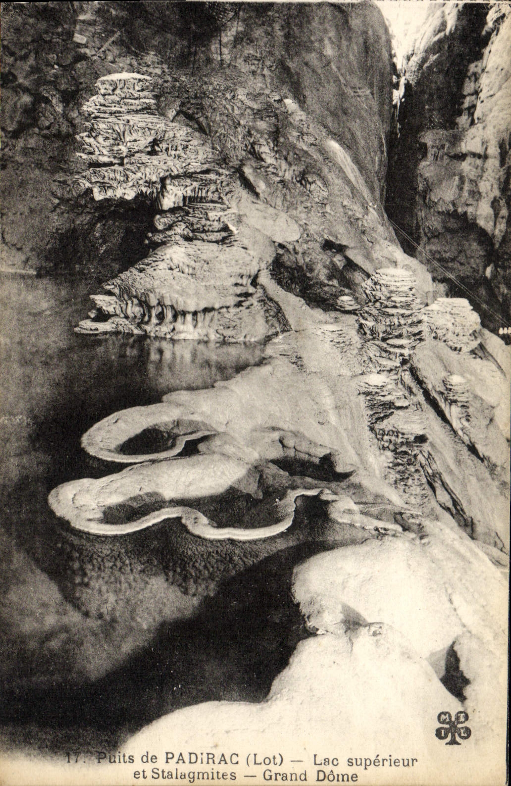 CPA Puits De Padirac Lac Superieur Et Stalagmites Grand Dome