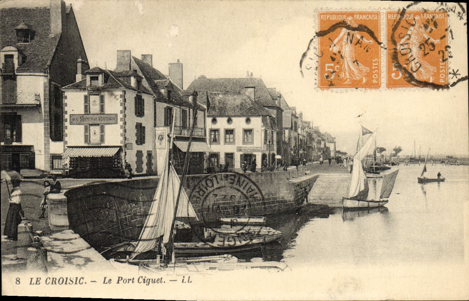 CPA Le Croisic Le Port Ciguet Bateaux