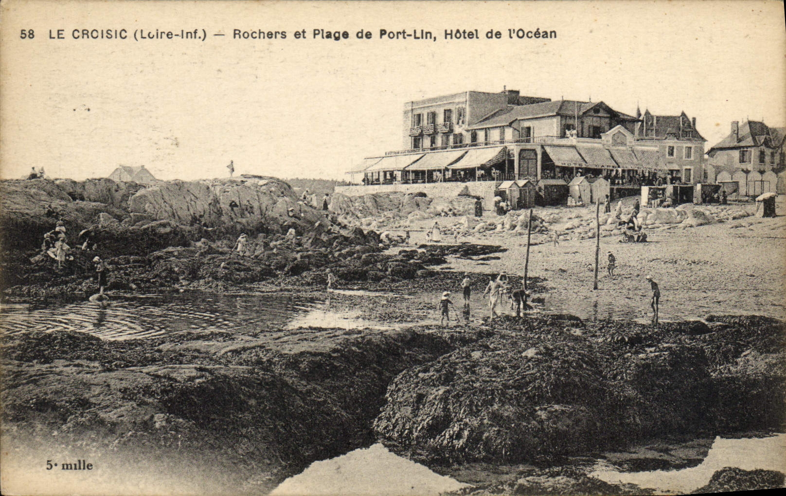 CPA Le Croisic Rochers Et Plage De Port Lin Hotel De l'Ocean