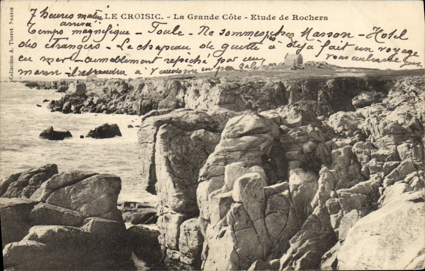 VINTAGE POSTCARD Croisic the Great Dimension Details Of Rocks