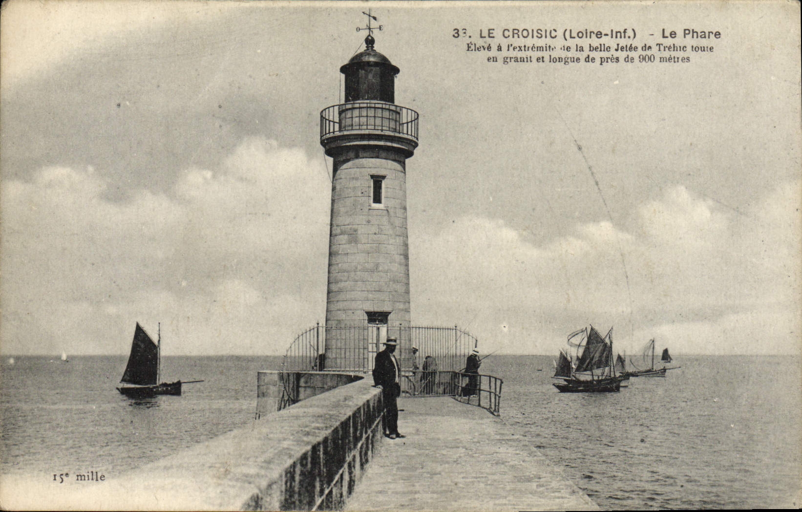 CPA Le Croisic Le Phare Bateaux