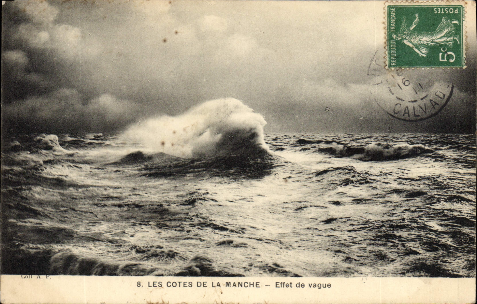 CPA Les Cotes De La Manche Effet De Vague