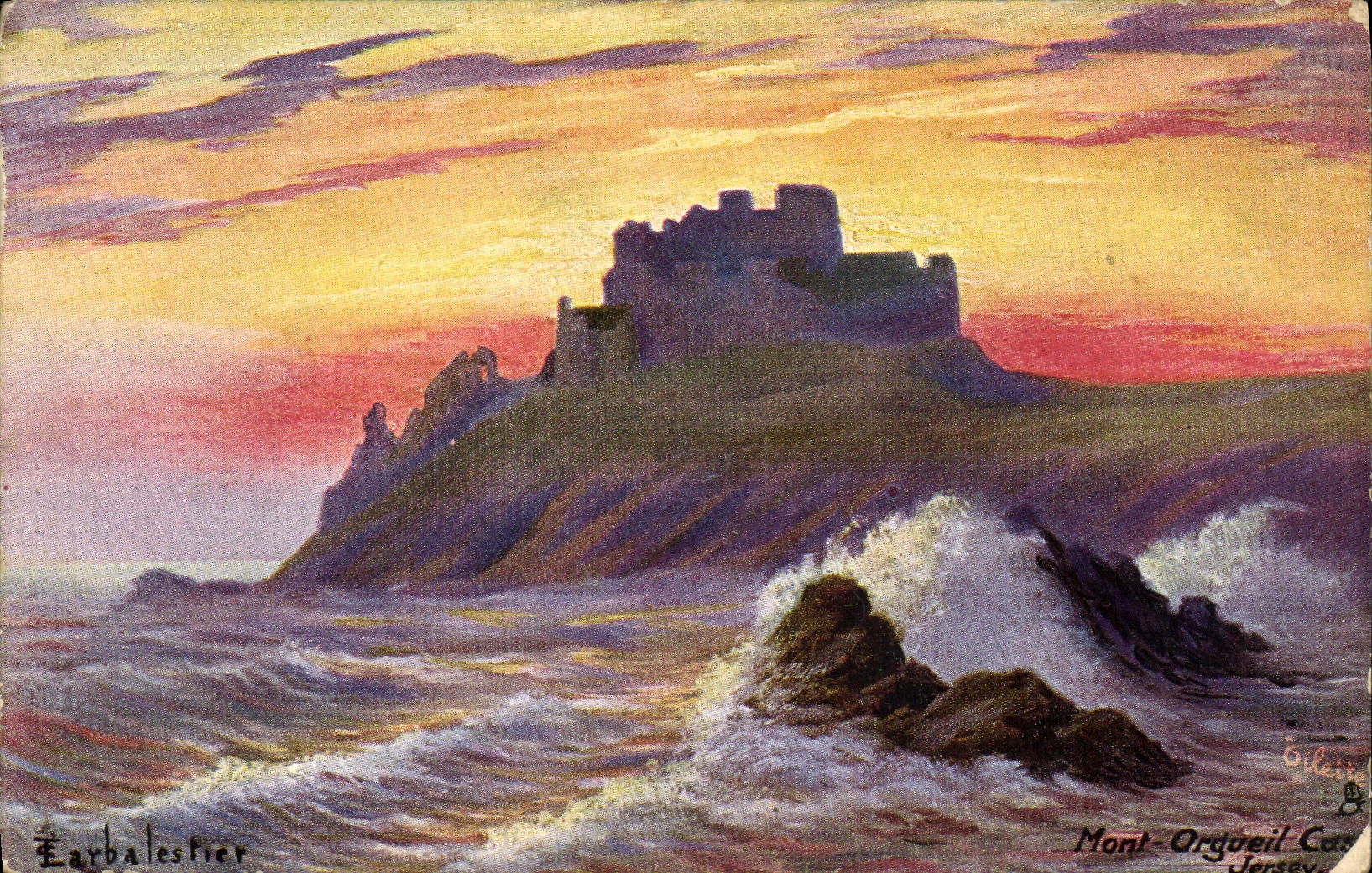 VINTAGE POSTCARD Mount Pride Castle Jersey