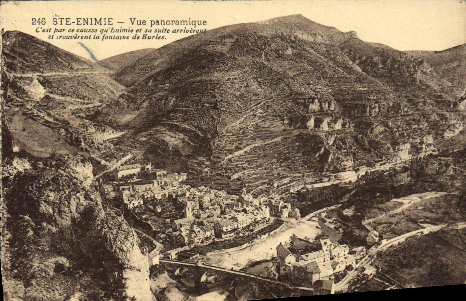 CPA Ste Enimie Vue Panoramique 