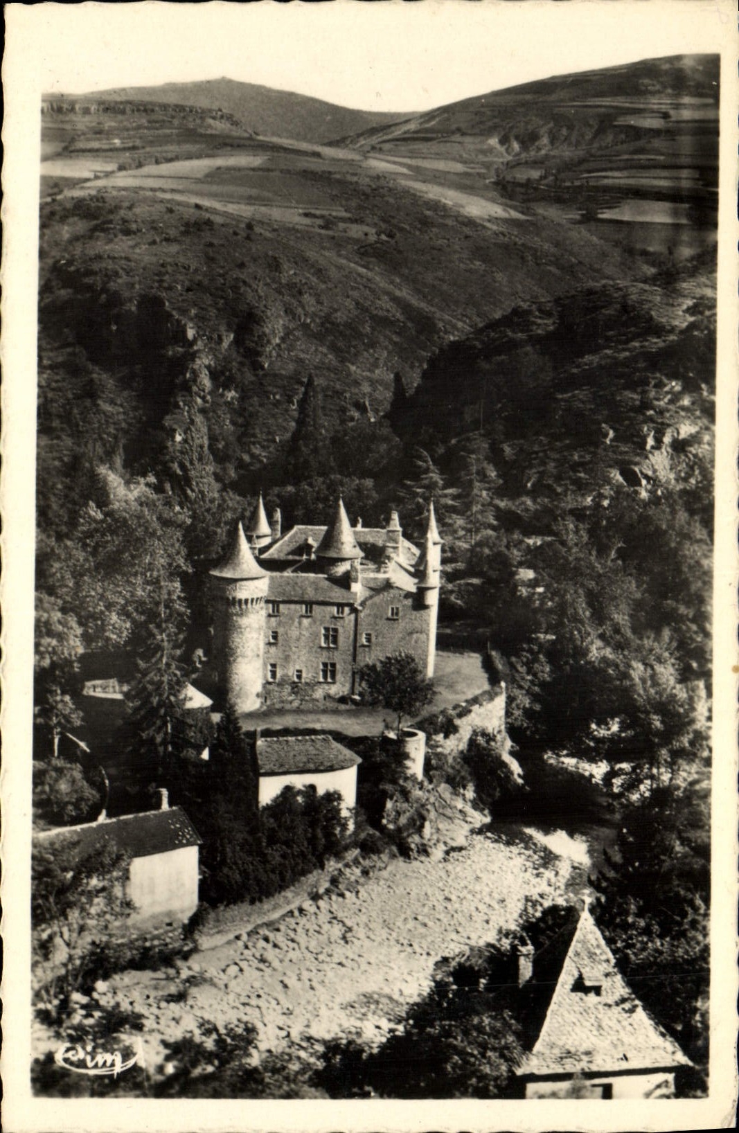 CPA Gorges Du Tarn Vu du chateau du Champ