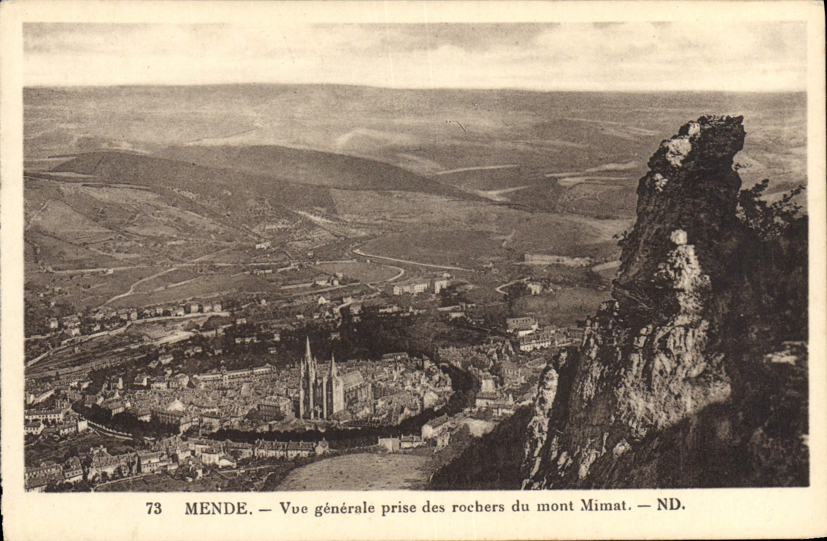 CPA Mende Vue generale prise des rochers du mont Mimat