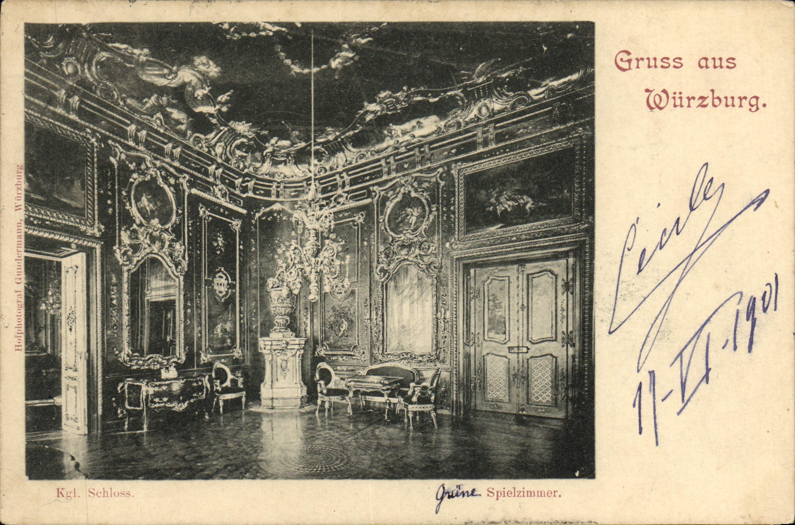 VINTAGE POSTCARD Gruss Aus Wiirzburg