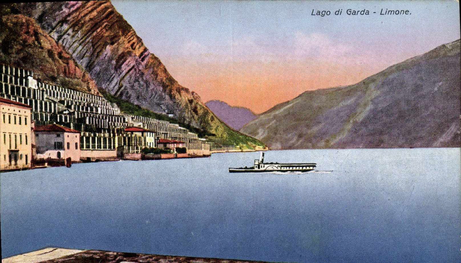 VINTAGE POSTCARD Lago di Garda Limone