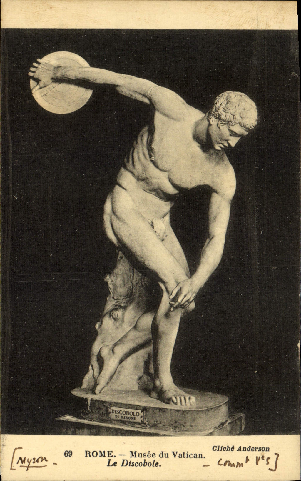 CPA Rome Musee du Vatican Le Discobole
