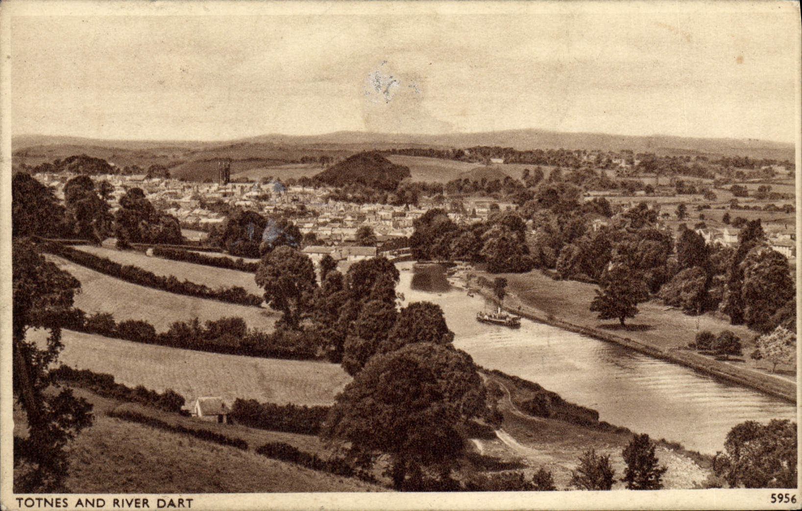 VINTAGE POSTCARD Totnes And To rivet Dart