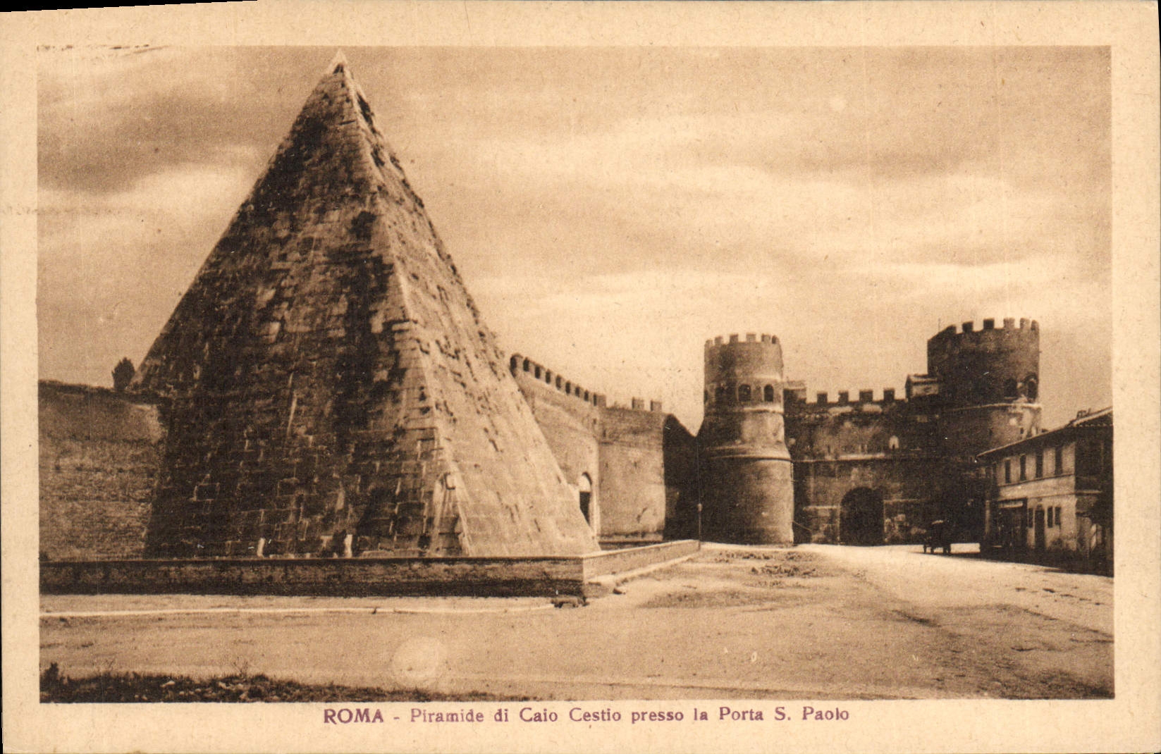 CPA Roma Piramide Di Caio Cestio Presso La Porta S Paolo
