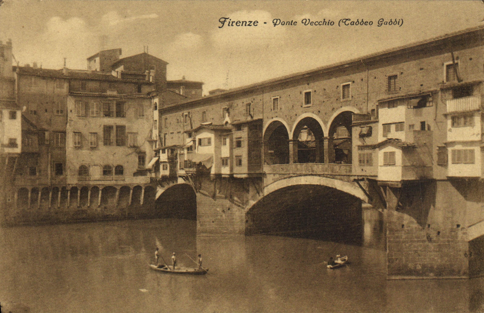 Pez gordo Vecchio Taddeo Gabbi de Firenze de la POSTAL de la VENDIMIA