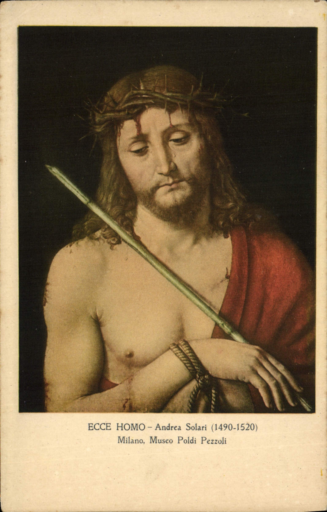 VINTAGE POSTCARD Ecce Homo Andrea Solari Milano Museo Poldi Pezzoli