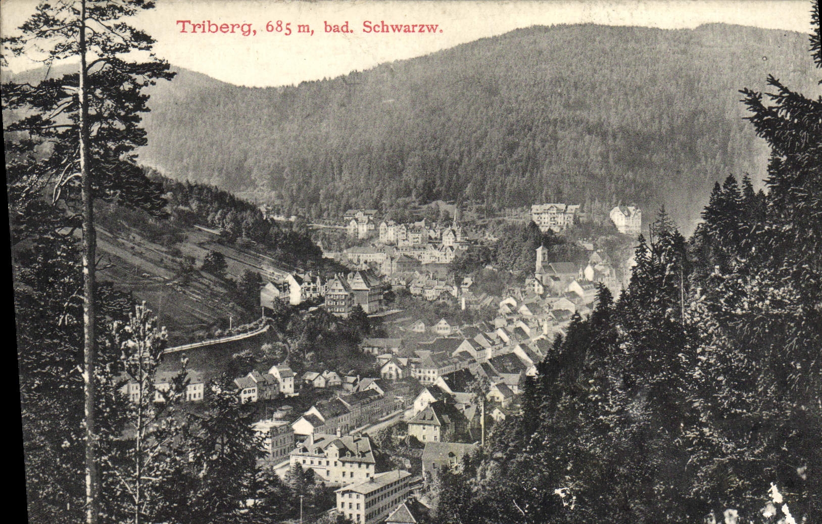 VINTAGE POSTCARD Triberg Bad Schwarzw
