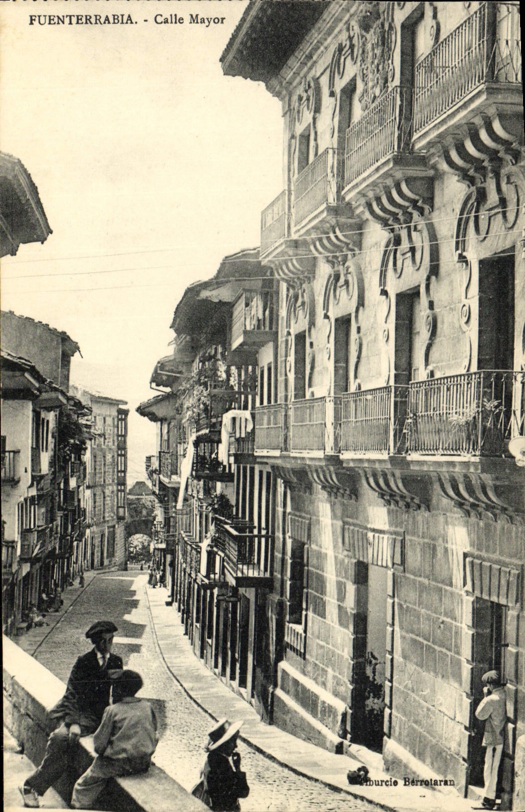 CPA Fuenterrabia Calle Mayor Enfants