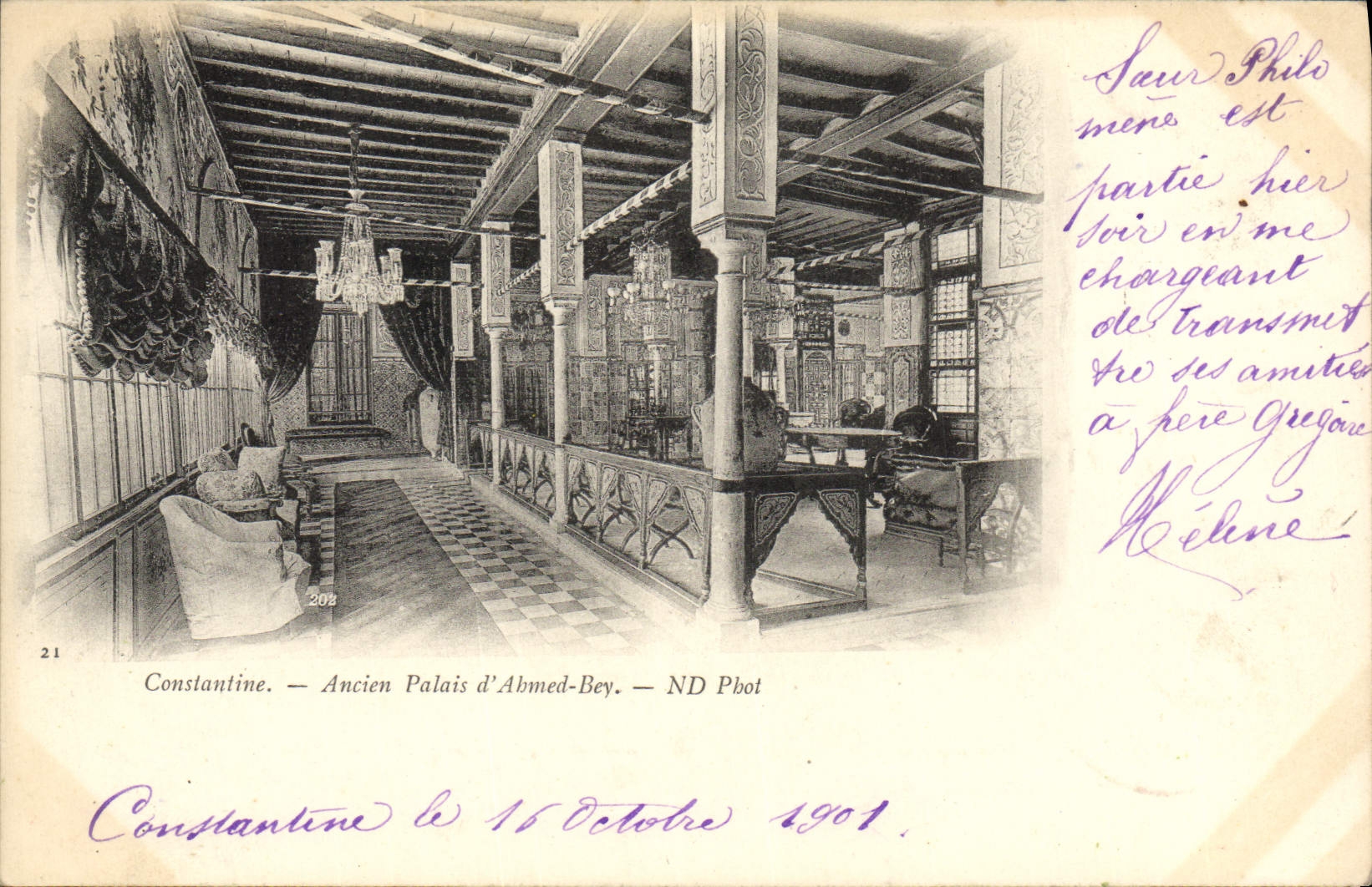 CPA Constantine Ancien Palais D'Abmed Bey