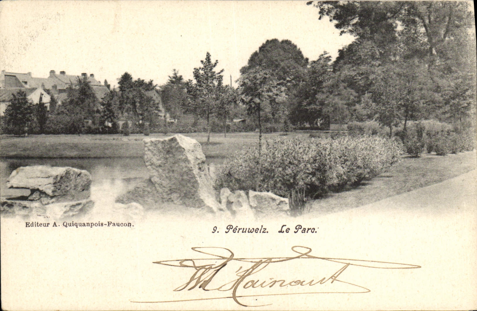 VINTAGE POSTCARD Peruwelz Paro