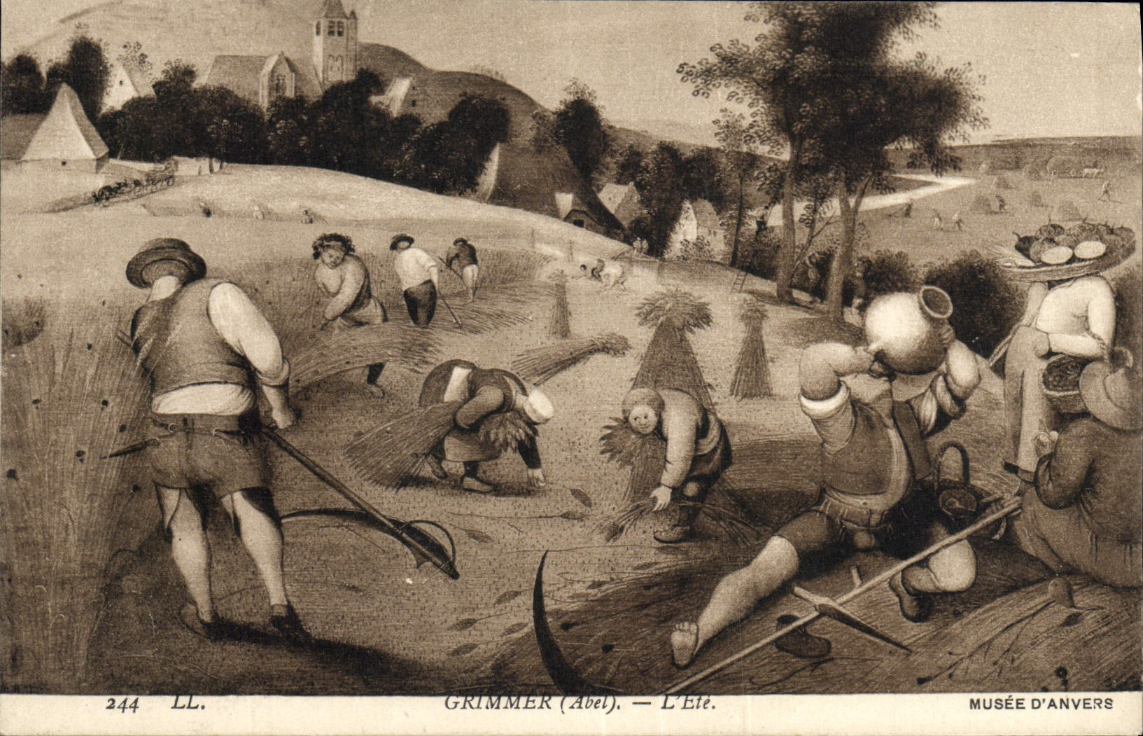 VINTAGE POSTCARD Grimmer the Summer Museum of Antwerp