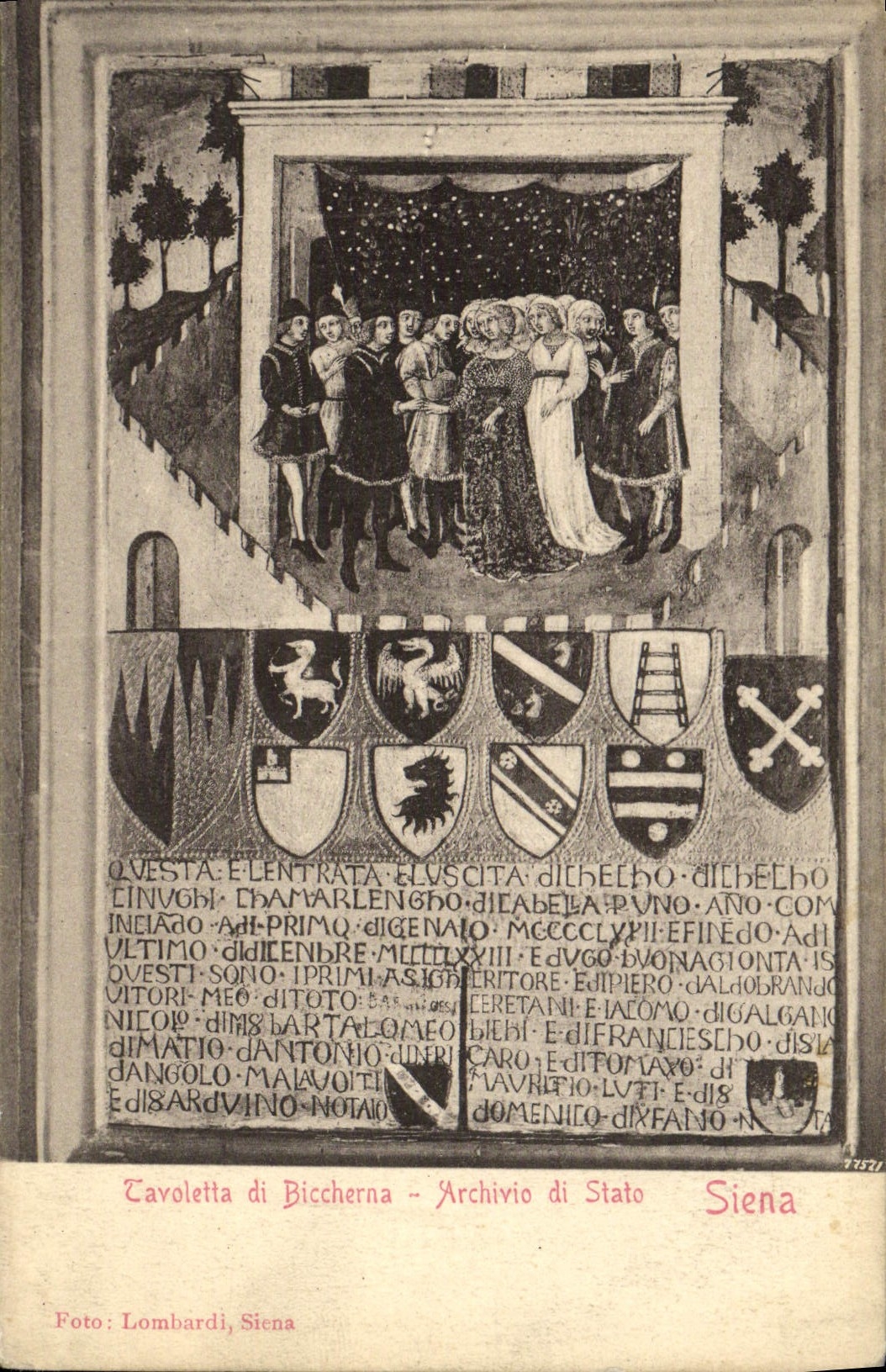 VINTAGE POSTCARD Cavoletta Di Biccherna Archivio Di Stato Siena