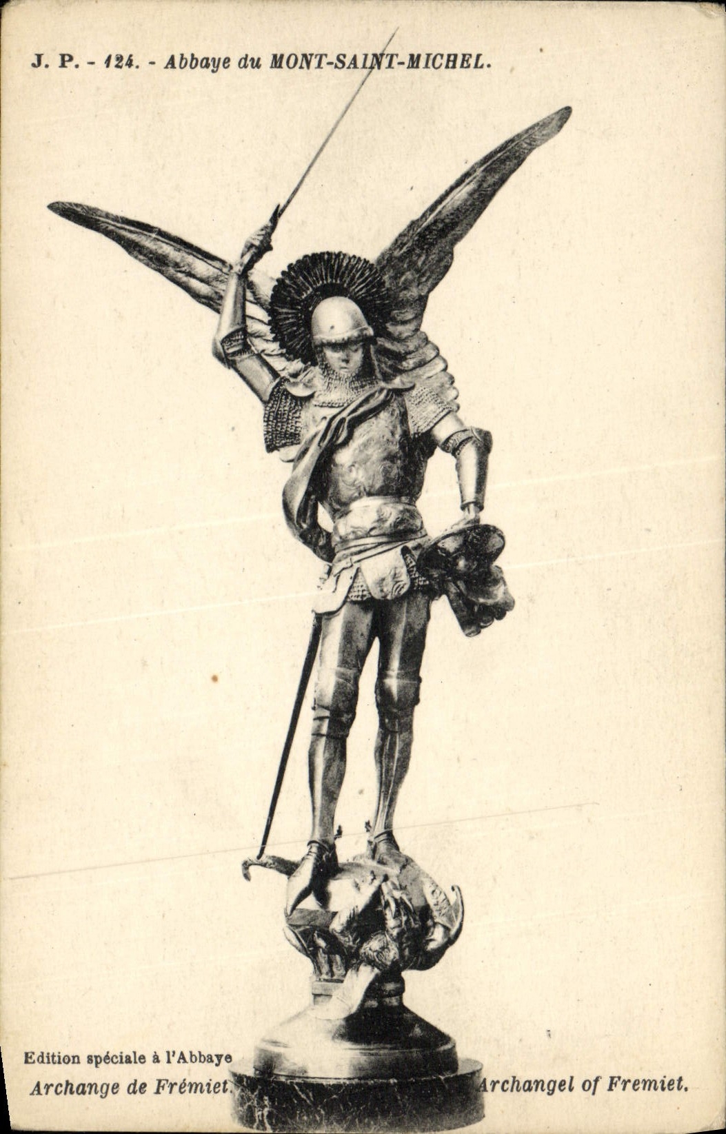 CPA Abbaye Du Mont Saint Michel Archange de Fremiet