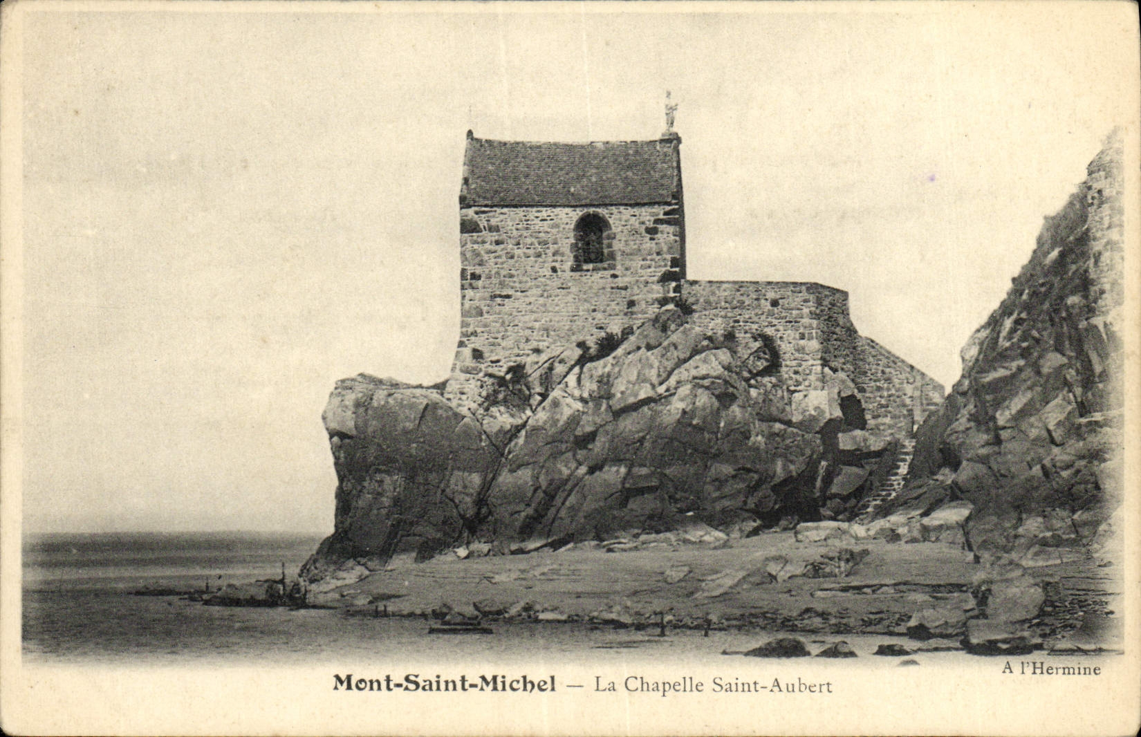 CPA Mont Saint Michel La Chapelle Saint Aubert