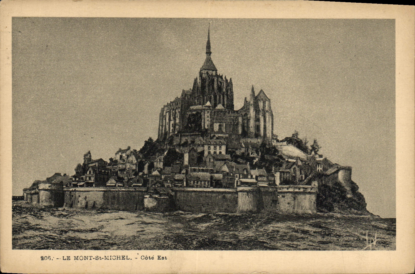 VINTAGE POSTCARD the Mount St Michel East coast