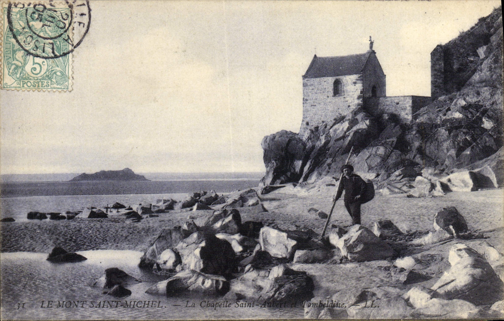 CPA Le Mont Saint Michel La Chapelle Saint Aubert