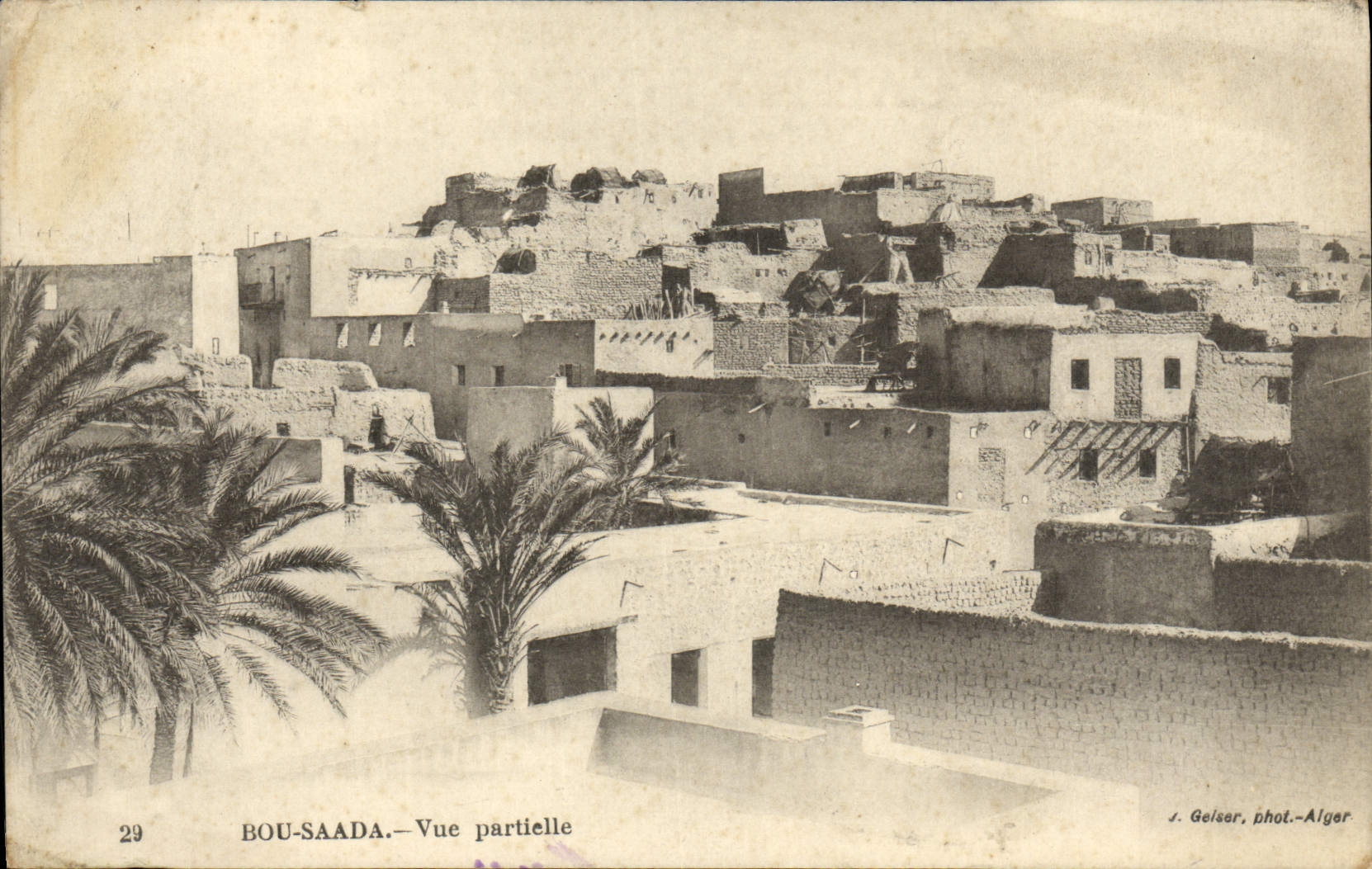 VINTAGE POSTCARD Bou Saada Seen Partial
